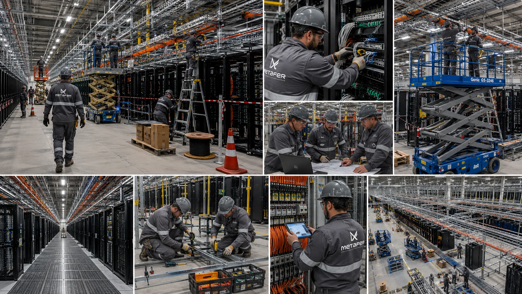 Instalação industrial em centro de dados