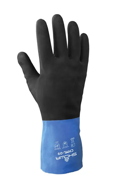 Luva fibra algodao revest. latex preto 33 cm