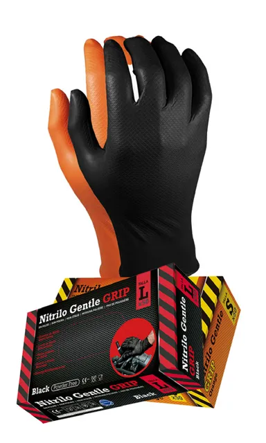 Caixa 50 luvas nitrilo texturizado