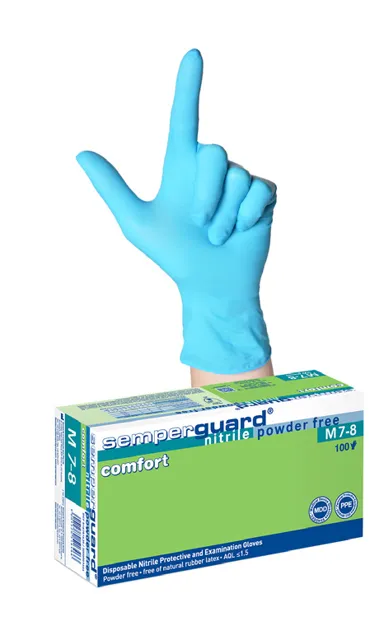Caixa 100 (s-l) 90 (xl) luvas nitrilo sem po 30cm